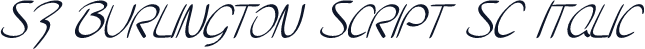 SF Burlington Script SC Italic