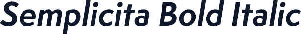 Semplicita Bold Italic