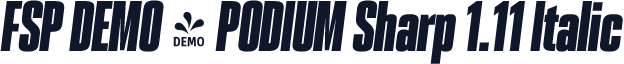 FSP DEMO - PODIUM Sharp 1.11 Italic