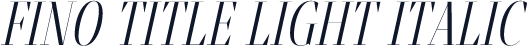 Fino Title Light Italic