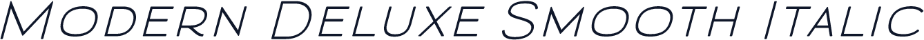 Modern Deluxe Smooth Italic