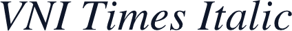 VNI Times Italic