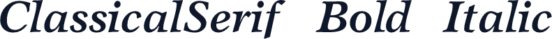 ClassicalSerif Bold Italic