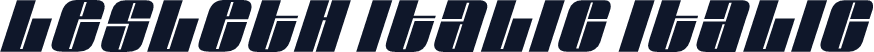Lesleth Italic Italic