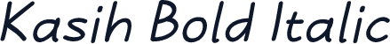 Kasih Bold Italic