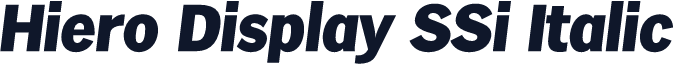 Hiero Display SSi Italic