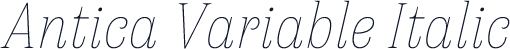 Antica Variable Italic