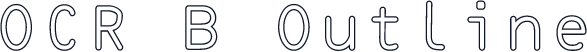 OCR B Outline