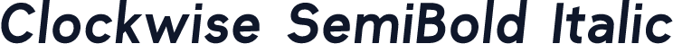 Clockwise SemiBold Italic
