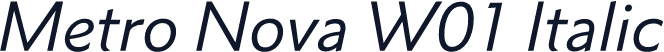 Metro Nova W01 Italic