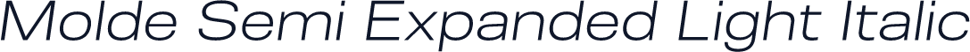 Molde Semi Expanded Light Italic