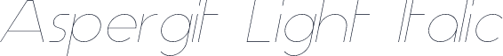 Aspergit Light Italic