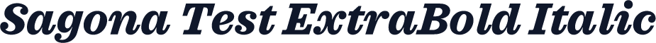 Sagona Test ExtraBold Italic