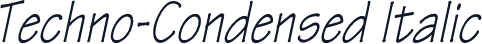Techno-Condensed Italic