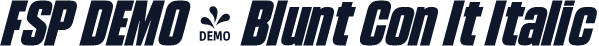 FSP DEMO - Blunt Con It Italic
