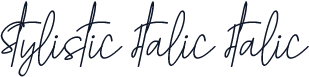 Stylistic Italic Italic
