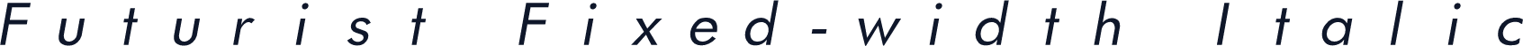 Futurist Fixed-width Italic