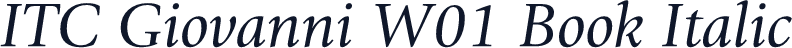 ITC Giovanni W01 Book Italic