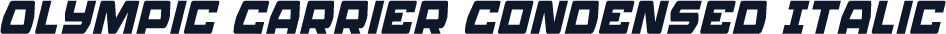 Olympic Carrier Condensed Italic