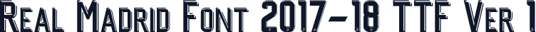 Real Madrid Font 2017-18 TTF Ver 1