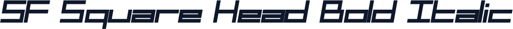 SF Square Head Bold Italic