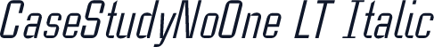 CaseStudyNoOne LT Italic