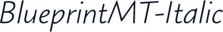 BlueprintMT-Italic