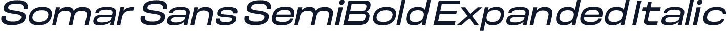 Somar Sans SemiBold Expanded Italic