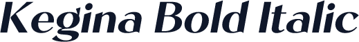 Kegina Bold Italic