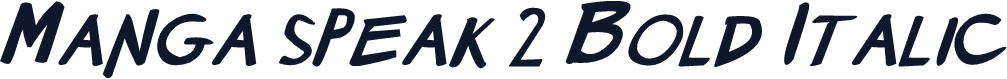 Manga speak 2 Bold Italic