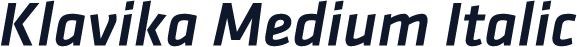 Klavika Medium Italic