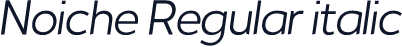 Noiche Regular italic