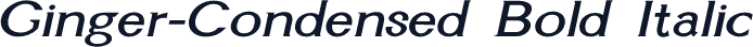 Ginger-Condensed Bold Italic