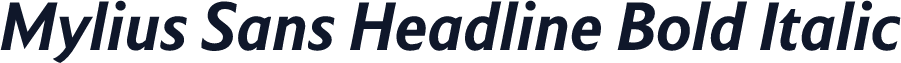 Mylius Sans Headline Bold Italic