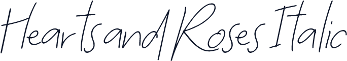 Hearts and Roses Italic