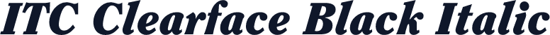ITC Clearface Black Italic