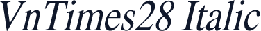 VnTimes28 Italic