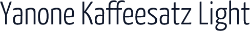 Yanone Kaffeesatz Light