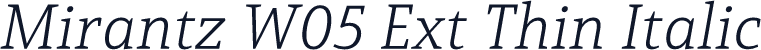 Mirantz W05 Ext Thin Italic