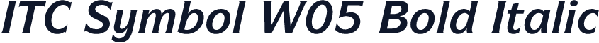 ITC Symbol W05 Bold Italic
