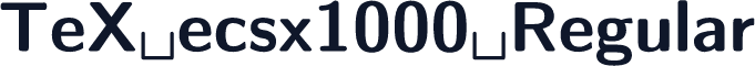 TeX ecsx1000 Regular