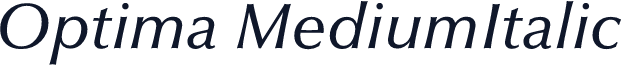 Optima MediumItalic