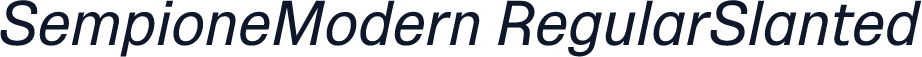 SempioneModern RegularSlanted