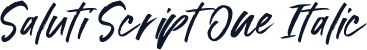 Saluti Script One Italic