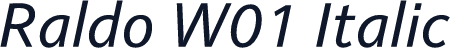 Raldo W01 Italic