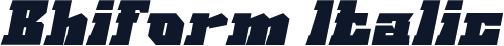 Bhiform Italic