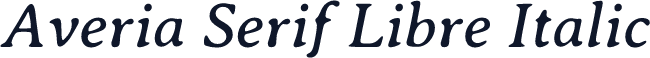 Averia Serif Libre Italic