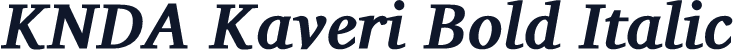 KNDA Kaveri Bold Italic