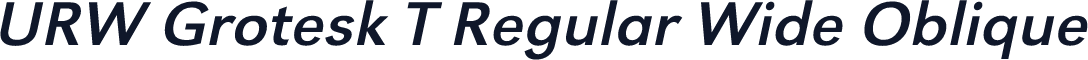 URW Grotesk T Regular Wide Oblique