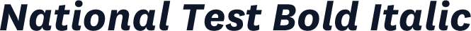 National Test Bold Italic